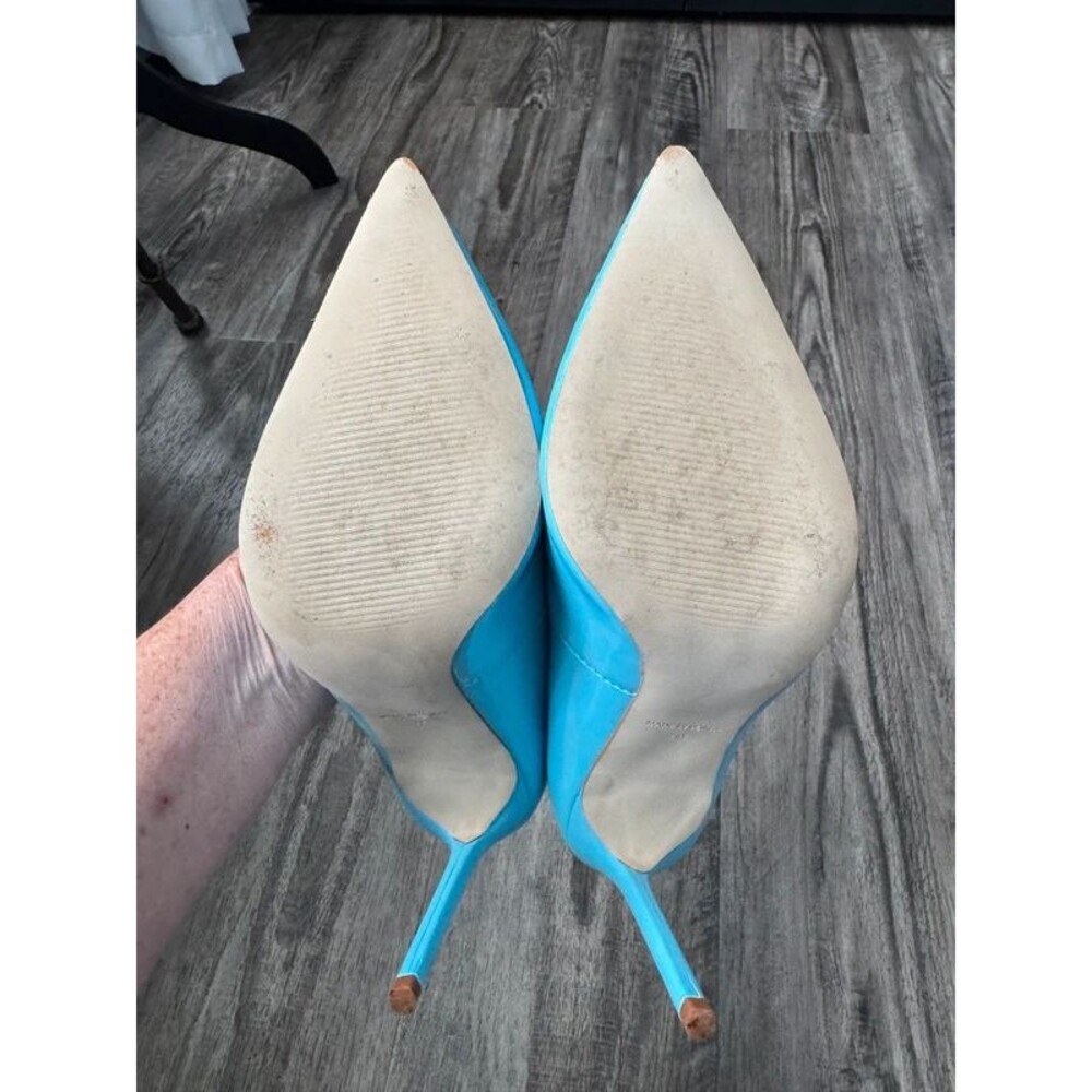 Bright blue patent leather pointed-toe pumps Steve Madden  4” stiletto - Picture 4 of 8